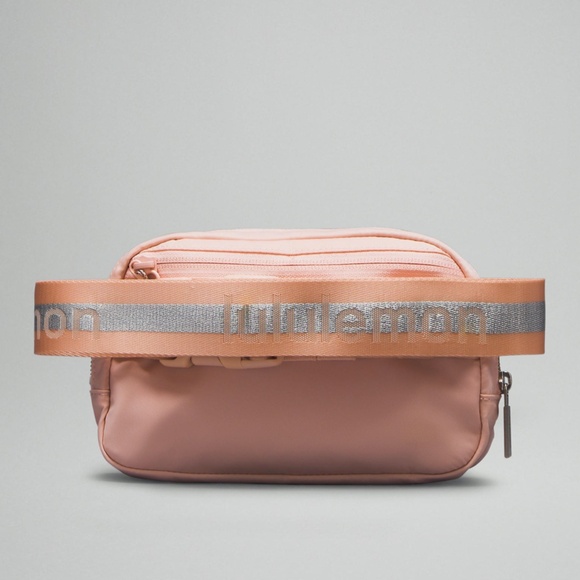 Lululemon Pink & Silver Everywhere Belt Bag 1L Wordmark - Picture 3 of 6